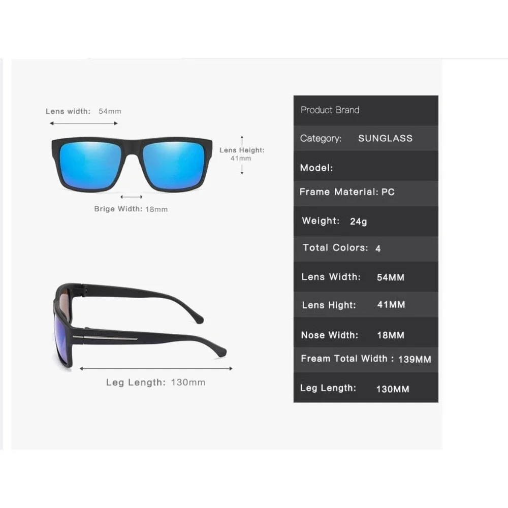Black Frame Sunglasses Women Polarized Mirrored Lens Fashion Sun Glasses Driving